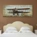 Williston Forge 'Model Airplane' Metal on Solid Wood Metal in Gray/White | 24 H x 60 W x 2.6 D in | Wayfair 57ED28EB5ACB48B9962E7323ECC97521