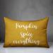 Winston Porter Osburn Pumpkin Spice & Everything Nice Lumbar Pillow Polyester/Polyfill blend in Yellow | 14 H x 20 W x 1.5 D in | Wayfair