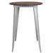 Williston Forge Hertfordshire 30" Round Metal Indoor Bar Height Table w/ Rustic Wood Top Wood/Metal in Gray | 42 H x 30 W x 30 D in | Wayfair