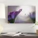 East Urban Home Purple Rain Drops by Silvia Spedicato - Wrapped Canvas Photograph Print Canvas in Brown/Indigo | 12 H x 19 W x 2 D in | Wayfair