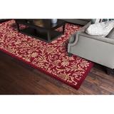 Red/Yellow 27 x 0.39 in Indoor Area Rug - World Menagerie Royal Flatweave Performance Red Gold Rug Polypropylene | 27 W x 0.39 D in | Wayfair