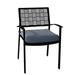 Woodard New Century Stacking Patio Dining Armchair Metal in Black, Size 33.75 H x 22.5 W x 23.75 D in | Wayfair 930017ST-92-53N