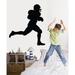 Wallhogs Football Ball Carrier III Silhouette Wall Decal Canvas/Fabric in White | 36 H x 31.5 W in | Wayfair ftball5-t36