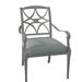 Woodard Wiltshire Stacking Patio Dining Armchair w/ Cushion in Gray | 24 W x 27.5 D in | Wayfair 4Q0417ST-72-50N