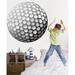 Wallhogs Golf Ball Wall Decal Canvas/Fabric in Gray | 48 H x 48 W in | Wayfair spt43-t48