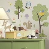 Wallhogs Woodland Animals Wall Decal Vinyl in Green | 18 H x 40 W in | Wayfair 1398SCSWH