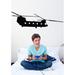 Wallhogs Haynes Silhouette Helicopter XII Wall Decal Canvas/Fabric in Black | 7.5 H x 24 W in | Wayfair haynes11-t24