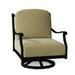 Woodard Casa Swivel Outdoor Rocking Chair in Gray/Black | 35.75 H x 29.5 W x 34 D in | Wayfair 3Y0477-92-53N