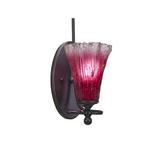 Winston Porter Capri 1-Light Wall Sconce Glass/Metal in Red/Indigo | 13 H x 9 W x 5.5 D in | Wayfair 516F8CD9A9974FCC8E23F54B0A0CB86A