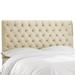 Willa Arlo™ Interiors Deeanna Velvet Upholstered Panel Headboard Upholstered in Black/Brown | 54 H x 56 W x 4 D in | Wayfair