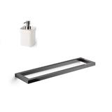 WS Bath Collections Gerla 2 Piece Bathroom Hardware Set Metal in Gray/Black | Wayfair Gerla 51708.33+5152