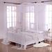 Rosdorf Park Emilia-Rose Crystal Sheer Panel Bed Canopy Polyester in Indigo/Pink | 96 H x 76 W x 84 D in | Wayfair E0DA396635AE4B8AB51CCC6D3D731BDE