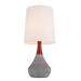 Williston Forge Diggs 24" Table Lamp Concrete/Metal/Fabric in Gray/White | 23.63 H x 11 W x 11 D in | Wayfair 1467178A735F4B3BB3FD69F15708ACC9