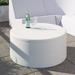 La-Fete Puck Outdoor Ottoman in White | 16 H x 36 W x 36 D in | Wayfair PUCK-Sea Sand