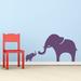 Wallums Wall Decor Mama & Baby Elephant Wall Decal Vinyl in Indigo | 23 H x 43 W in | Wayfair animals-elephants_43x23_VIO