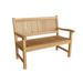 Anderson Teak Del-Amo Teak Garden Outdoor Bench Wood/Natural Hardwoods in Black | 35 H x 49 W x 26 D in | Wayfair BH-548