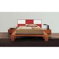 YumanMod Wynd Solid Wood Platform Bed Wood in Red | 41.25 H x 75.5 W x 90.25 D in | Wayfair CR53-CONF7-QN