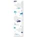 Zoomie Kids Hawk Ridge Clouds Canvas Personalized Growth Chart Canvas, Solid Wood in Blue | 39 H x 10 W in | Wayfair ZMIE6351 44285136