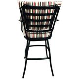 Alcott Hill® Darin 30" Patio Bar Stool w/ Cushion in Black/Red | 47 H x 21 W x 22 D in | Wayfair 87463804B2DC4DB19D40D00774F22E57