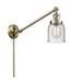 Breakwater Bay Lavallee 1 - Light Dimmable Plug-in Swing Arm Glass/Metal in Gray/Yellow | 25 H x 8 W x 21 D in | Wayfair