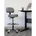 Boss Office Products B16245-GY Caressoft Medical/Drafting Stool w/ Back Cushion in Grey