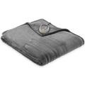 "Beautyrest Heated Plush 60x70"" Throw in Grey - Olliix BR54-0529"