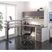 Connexion L-Desk w/ Hutch including Electric Height Adjustable Table in Slate & Sandstone - Bestar 93886-59