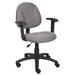 Boss Office Products B316-GY Grey Deluxe Posture Chair w/ Adjustable Arms