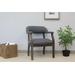 Boss Office Products B9540DW-SG Modern Captain's Chair In Slate Grade Commercial Grade Linen in Slate Grey