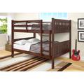 Full Over Full Mission Bunkbed in Dark Cappuccino - Donco 1015-3FFCP