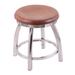 "Holland 80218CHMedOak 802 Misha 18"" Stool /w Chrome Finish, Medium Oak Seat"