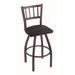 "Holland 81025PWBlkVinyl 810 Contessa 25"" Counter Stool /w Pewter Finish, Black Vinyl Seat"