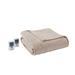 Beautyrest Electric Micro Fleece Full Heated Blanket in Beige - Olliix BR54-0180