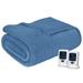 Beautyrest Heated Microlight to Berber King Blanket in Blue - Olliix BR54-0380