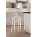 Hillsdale Furniture Aubrie Metal Backless Counter Height Swivel Stool, White - 4556-828