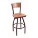 "Holland 83036PWMedMplBMedMpl 830 Voltaire 36"" Bar Stool /w Pewter Finish, Medium Maple Seat, Medium Maple Back"