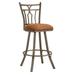 Randle Swivel Bar Stool in Inca/Bronze Finish w/ Mayflower Cocoa Fabric - Iron Mountain 3003330