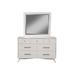 Flynn Mid Century Modern 7 Drawer Dresser in White Finish - Alpine Furniture 966-W-03