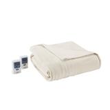 Beautyrest Electric Micro Fleece Queen Heated Blanket in Ivory - Olliix BR54-0177