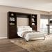 Bestar Pur Full Murphy Bed and 2 Shelving Units with Drawers (109W) in Chocolate - Bestar 26894-69