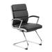 Boss Office Products B9479-BK Executive Caressoftplus™ Guest Chair w/ Metal Chrome Finish in Black
