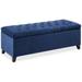 Madison Park Shandra Tufted Top Storage Bench in Navy - Olliix FPF18-0143