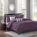 Madison Park Hampton Cal King 7 Piece Comforter Set in Plum - Olliix MP10-1028