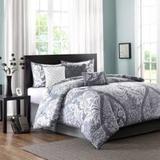 Madison Park Vienna Cal King 7 Piece Cotton Printed Comforter Set in Grey - Olliix MP10-503