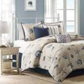 Madison Park Bayside Cal King 7 Piece Comforter Set in Blue - Olliix MP10-506