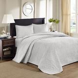 Madison Park Quebec King 3 Piece Bedspread Set in Grey - Olliix MP13-2990