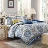 Madison Park Tangiers King/Cal King 6 Piece Coverlet Set in Blue - Olliix MP13-784