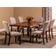 Hillsdale Furniture Emerson Wood 7 Piece Rectangle Dining Set with Upholstered Parson Dining Chairs, Natural Sheesham - 5674DTBC7