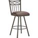 Alexander Swivel Bar Stool in Rust Finish w/ Ford Brown Fabric - Iron Mountain 1103430