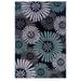 Milan Perth Black & Turquoise 8x10.4 - Linon Home Décor RUG-MN1181